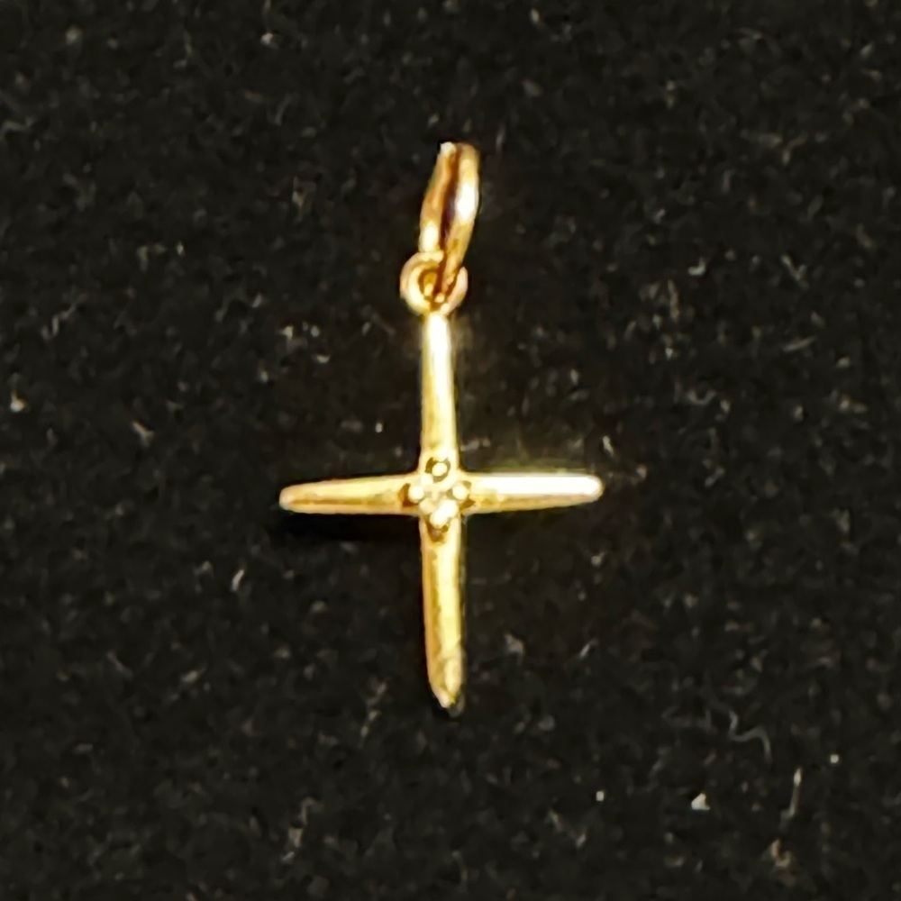 Vintage 14k yellow gold diamond north star pendant charm (108) - Picture 2 of 3